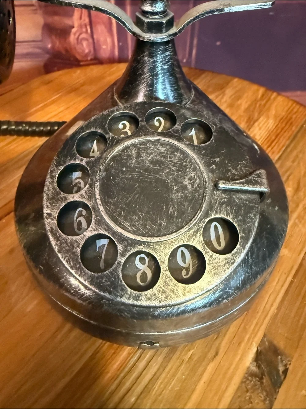 Gemmy Halloween Faux Antique Style Rotary Desk Telephone Spooky Sensor Retired